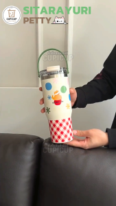 [พร้อมส่ง🇹🇭] แก้วสแตนเลส แก้วเยติ SITARAYURI Petty หูหิ้ว เก็บความเย็น เคลือบหนา5ชั้น 900ml แก้วน้ำ