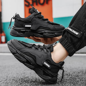 Mens Breathable Mesh Sporty Shoes Fashionable Thick Bottom All-Season Casual Sneakers Trendy Dad Shoes Comfortable Footwear