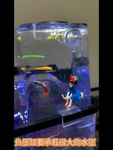 Aquarium Fish Tank Starter Kit Desk Aquarium SetComplete Desktop AS Plastic Aquarium with LED Light and Water Pump for KidsMini Fish Tank for Beginners Small Fish