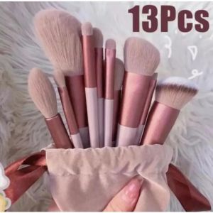 13Pcs Soft Make Up Brush Set with Cloth Bag Makeup Brushes Set with Leather Bag Professional 8pcs Foundation Powder Eyeshadow Concealer Blush Make Up Brush Kit Tools