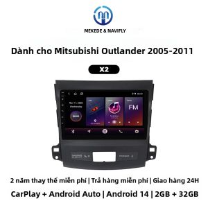 Máy Nghe Nhạc Đa Phương Tiện Ô Tô Android MEKEDE 9 Inch Tích Hợp Dẫn Đường GPS Dành Cho Mitsubishi Outlander 2005-2011 Hỗ Trợ CarPlay Và Android Auto