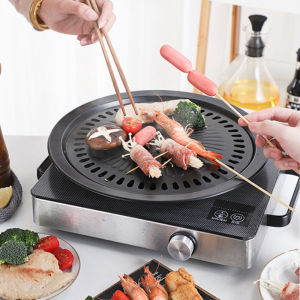 Chảo Nướng Tròn Thương Mại Phủ Chống Dính Màu Đen