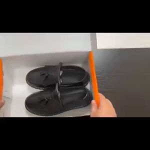 ONLYFOOT Korea Fashion Loafers For Men Casual Leather Loafers Black Leather Shoes School Shoes men high school#BX157