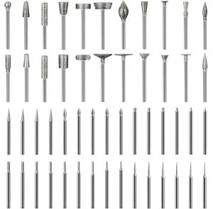 Bộ 52 Mũi Khoan Kim Cương 1/8 Inch Nhiều Hình Dạng Dùng Cho Máy Mài Đánh Bóng Gạch Gốm Kính Ngọc