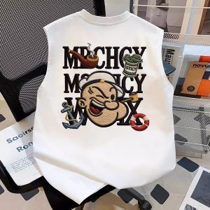 SUOSHE | Áo Thun Không T Tay In Hình Popeye Cỡ Lớn