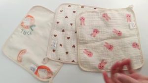 Baby Shine Sapu Tangan Bayi Kartun Multifungsi/4 Lapisan Penyerap Handuk Wajah Newborn Lucu