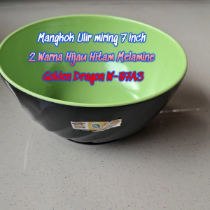 Mangkok Ulir Miring 2 Warna 7" Melamine - Golden Dragon W-07A3