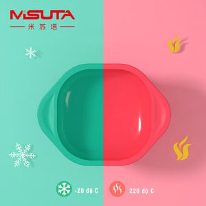 Bát ăn dặm chống đổ silicon Misuta