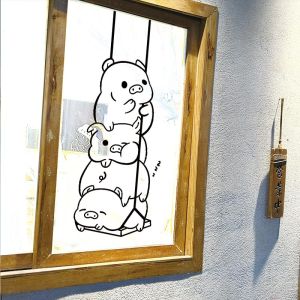 Modern Minimalist Cartoon Swings Decorative Stickers for Toy Store Kids Clothing Shop Kindergarten Creative Decorations