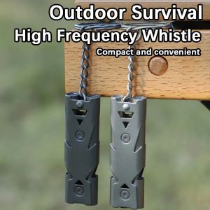 Double-Barreled Survival Whistle High Decibel Pendant Keychain Whistle for Ourdoor Survival Emergency Camping Portable Whistle