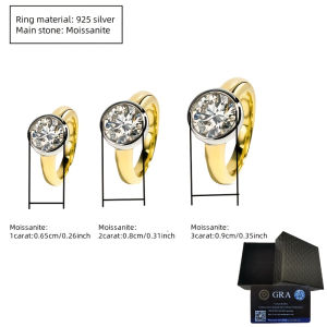 925 silver moissanite ring simple and shining suitable for men and womens engagement party wedding season jewelry gifts