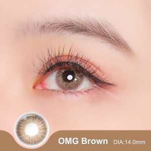 Magister Contact Lens Power(0.00~-6.00)/ OMG Brown Contact Lens 14mm/ Contact Lenses with Power Soflens 6 Months