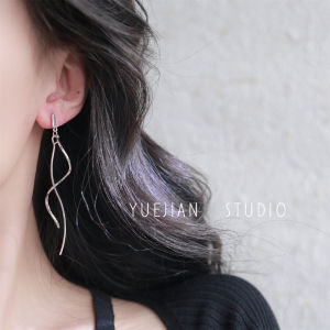 Yuejian South Style ~ Silver Long Style Tassel Unique Earrings Accessible Luxury Fancy round Face Mosquito Coil Ear Clip Women