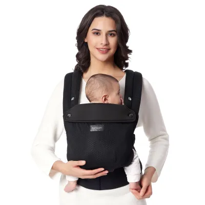 Momcozy Breathable Mesh Baby Carrier Ergonomic and Lightweight Infant Carrier for 7-44lbs with Enhanced Lumbar Support All Day Comfort for Hands-Free Parenting Air Mesh