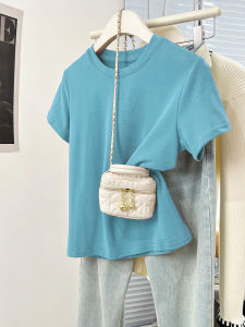 Basic Red Pure Cotton Short Sleeve T-Shirt Womens Summer Design Sensible Half Sleeve Body Shirt Upper Apparel New 2025