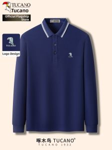 TUCANO | Middle-aged Mens Polo Shirt Long Sleeve Turn-down Collar Thin