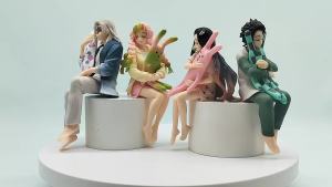 Bandai | 1/4pcs Anime Demon Slayer Destruction Kanroji Mitsuri Kamado Nezuko Uzui Tengen Kamado Tanjirou Figure PVC Model Toys