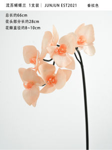 JUNJUN Artificial Orchids Collection Decorative Silk Flowers Home Decorations Single/Bouquet Placement Floral Artistry