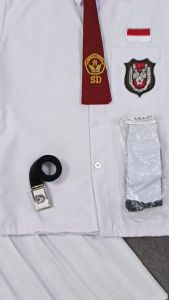 Setelan Seragam Sekolah Putih Panjang Perempuan SD Kelas 1-6