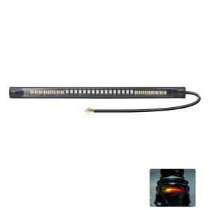 KEVANLY | 1pc Flexible 48 LED Motorcycle Light Bar Strip Red Amber Rear Tail Light Turn Signal Rear Brake Stop Bulb Lamp 12V