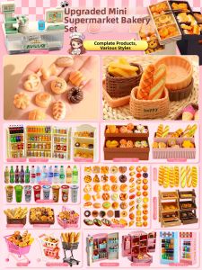 Mini Realistic Supermarket Toy Model Children Girls Pretend Play DIY Creative Toys