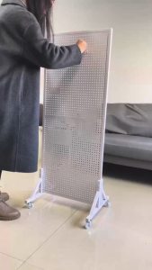 Metal Pegboard 50*120CM With Bracket Pegboard Item Display Rack With 20 Free Hooks For Storing Tools