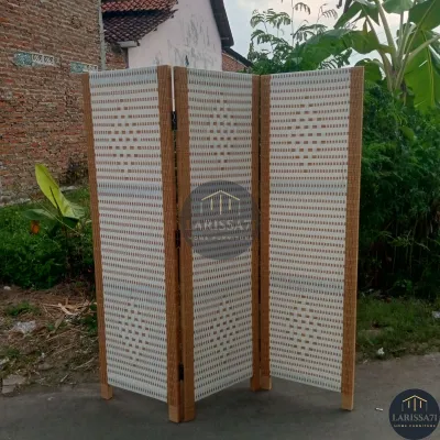 Sketsel Pembatas Ruangan Rotan Sintetis Pintu 3