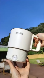 Portable foldable boiling water kettle food-grade stainless steel hot water pot office cooking and boiling device travel electric kettle