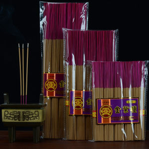 Hong Kong National Fantasy Gold and Purple Sandalwood Bamboo Stick Incense Short Incense Natural Worship Incense Avalyiteshvara Incense Household Indoor God of Wealth