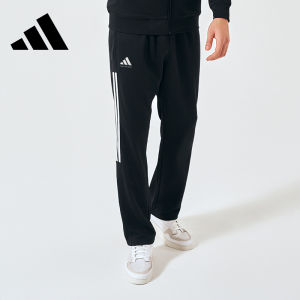 adidas | Breathable Classic Three Stripes Straight Sport Pants Black Gold