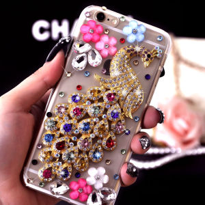 Colorful Peacock Luxury Glitter Silicone Phone Case for  14Plus 15Pro Max 13Pro Womens New Style Transparent Soft Shell Protection