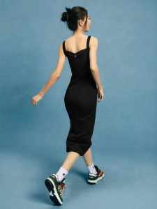 Champion | Strappy Vintage Cotton Summer Dress Side Slit