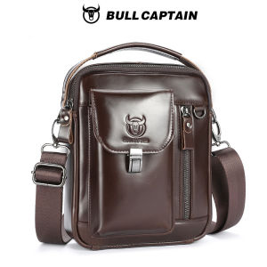 BULLCAPTAIN | Túi Đeo Chéo Nam BULLCAPTAIN Bằng Da Thật Kiểu Dáng Thường Ngày Dùng Cho Công Việc Hoặc Du Lịch Chống Nước Nhiều Ngăn.