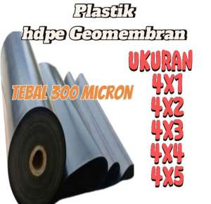 geomembran HDPE tebal 300 micron berbagai ukuran( kolam ikan & Terpal Tambak