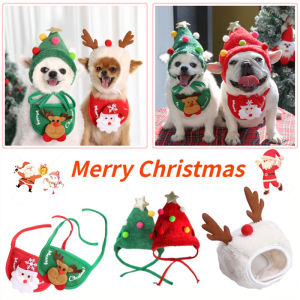Pet Costume Puppy Cat Dog Hat Pet Scarf Teddy Fado Cute Pet Apparel Christmas Dressing Associates