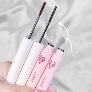 Ultra-Fine Brush Mascara Makeup Silk Fiber Lengthens Eyelashes Waterproof Fast Dry Matte Brown Black Curling Mascara Comestics