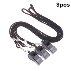 EELHOE | 2/3/5Pcs Outdoor Black Whistle Referee Game Halter Whistle High Quality Travel Hiking Whistle For Basketball Volleyball GamesAcc