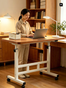 WUBUWEI | Height Adjustable Stand Up Desk Mobile Multifunction Computer Table Laptop Tray