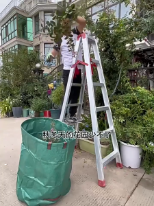 ถุงกระสอบเก็บเศษใบไม้ 500L 300L 120L ถุงเก็บขวดพลาสติกและใบไม้ ถุงกระสอบเก็บขวด