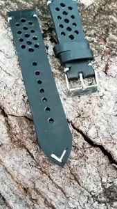 Tali Jam Kulit Sapi Asli Selapis Rally V Warna Hitam - Garansi 1 Tahun