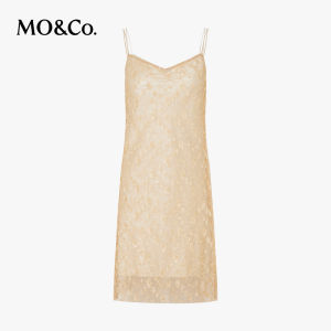 MO&Co. | Lace and Bead Decoration Spring Autumn Dress with Slip