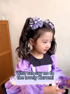 Kẹp tóc koromi voan tím điệu đà xinh xắn cho bé