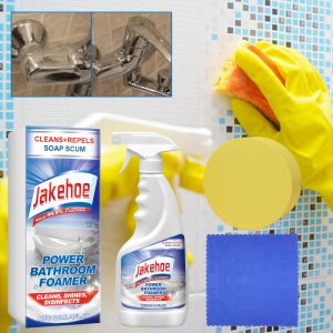 Jakehoe โฟมทำความสะอาดห้องน้ำ-4flอ่างอาบน้ำอ่างล้างหน้าและกระเบื้องที่ขัดฟันขาว