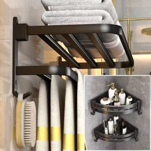 Drill-Free Bathroom Towel Rack