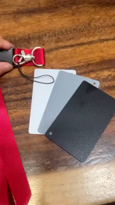 Phụ kiện tản sáng Thẻ Cân bằng trắng Gray Card 3 trong 1 có dây đeo