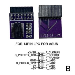 14 Pin LPC MSI Interface TPM2.0 Security Module Supports Multi Brand Motherboards Store Encryption Key Data Security Protection