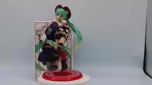 Bandai | Hatsune Miku Desktop Cute Action Figure Tale Wonderland Miku Puss in Boots Anime Figurine Kawaii Girl Model Toy Adorable Decor