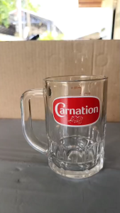 แก้วใสคาเนชั่น สูง 11 ปากกว้าง 7cm มีแสกน