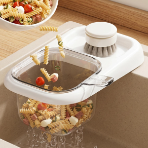 Suction Cup Mounted Sink Drain Filter Basket / Detachable Kitchen Garbage Residue Strainer / High-Speed Draining Easy-Clean Design / Practical Kitchen Accessory To Block Food Scraps and Prevent Sink Drain Clogging Effectively