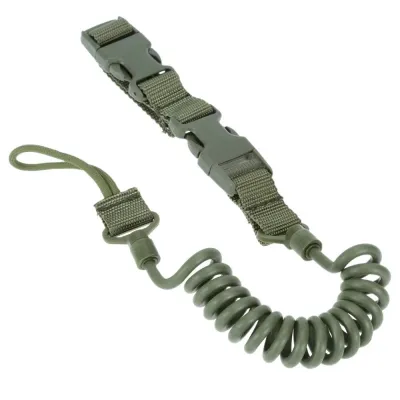 Tactical Anti-lost Elastic Lanyard Rope Spring Safety Strap Rope For Key Ring Chain Flashlight Hunting Accessories